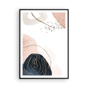 Affisch i svart ram - Allt flyter - 70x100 cm