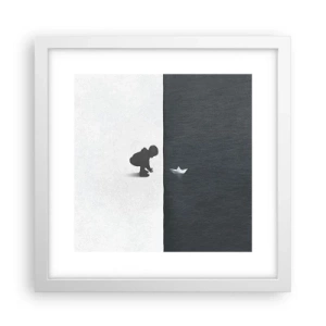 Affisch i vit ram - En stor expedition - 30x30 cm