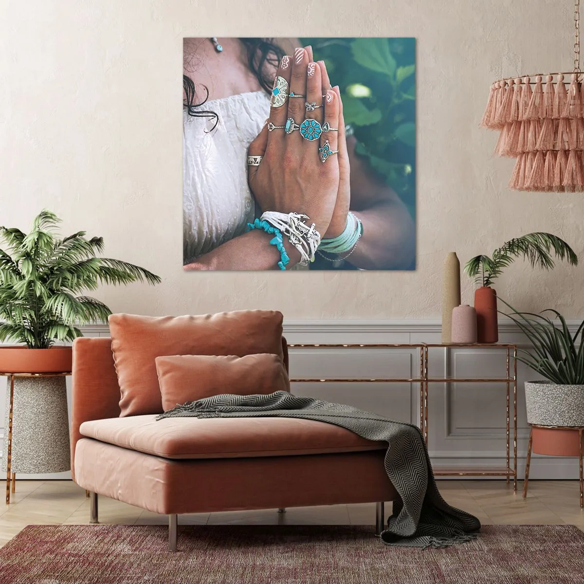 Canvastavla - Bild på duk - Välkommen till existensens centrum - 40x40 cm