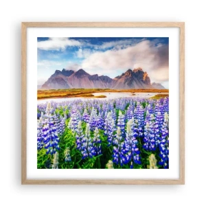 Affisch i ram av ljusek - Styrka och stränghet bredvid mildhet - 50x50 cm