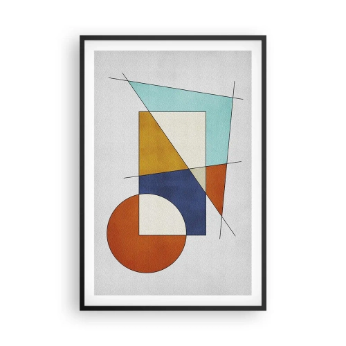 Affisch i svart ram - Abstraktion: modernistiskt nöje - 61x91 cm
