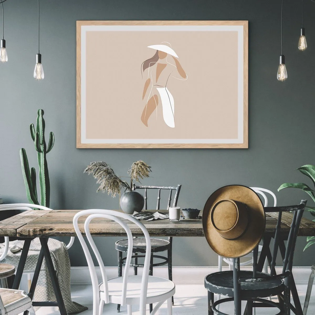 Affisch i ram av ljusek - Mode är lek - 100x70 cm