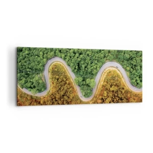 Canvastavla - Bild på duk - Gränser och genombrott - 100x40 cm