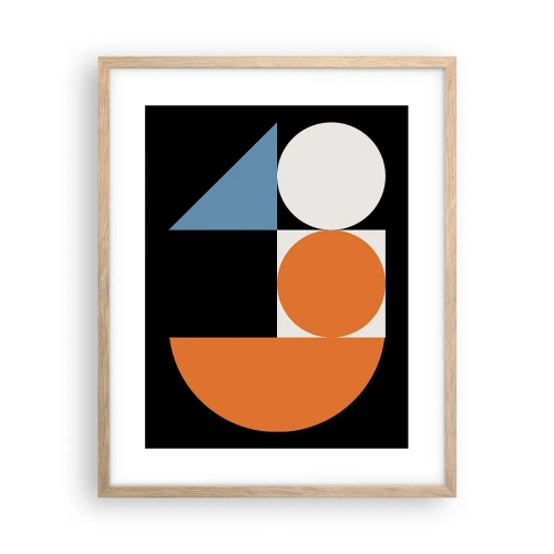 Affisch i ram av ljusek - Geometriska figurer - 40x50 cm