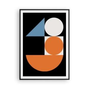 Affisch i svart ram - Geometriska figurer - 70x100 cm
