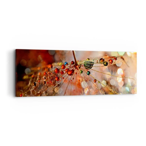 Canvastavla - Bild på duk - Trädda på spindelnät - 90x30 cm