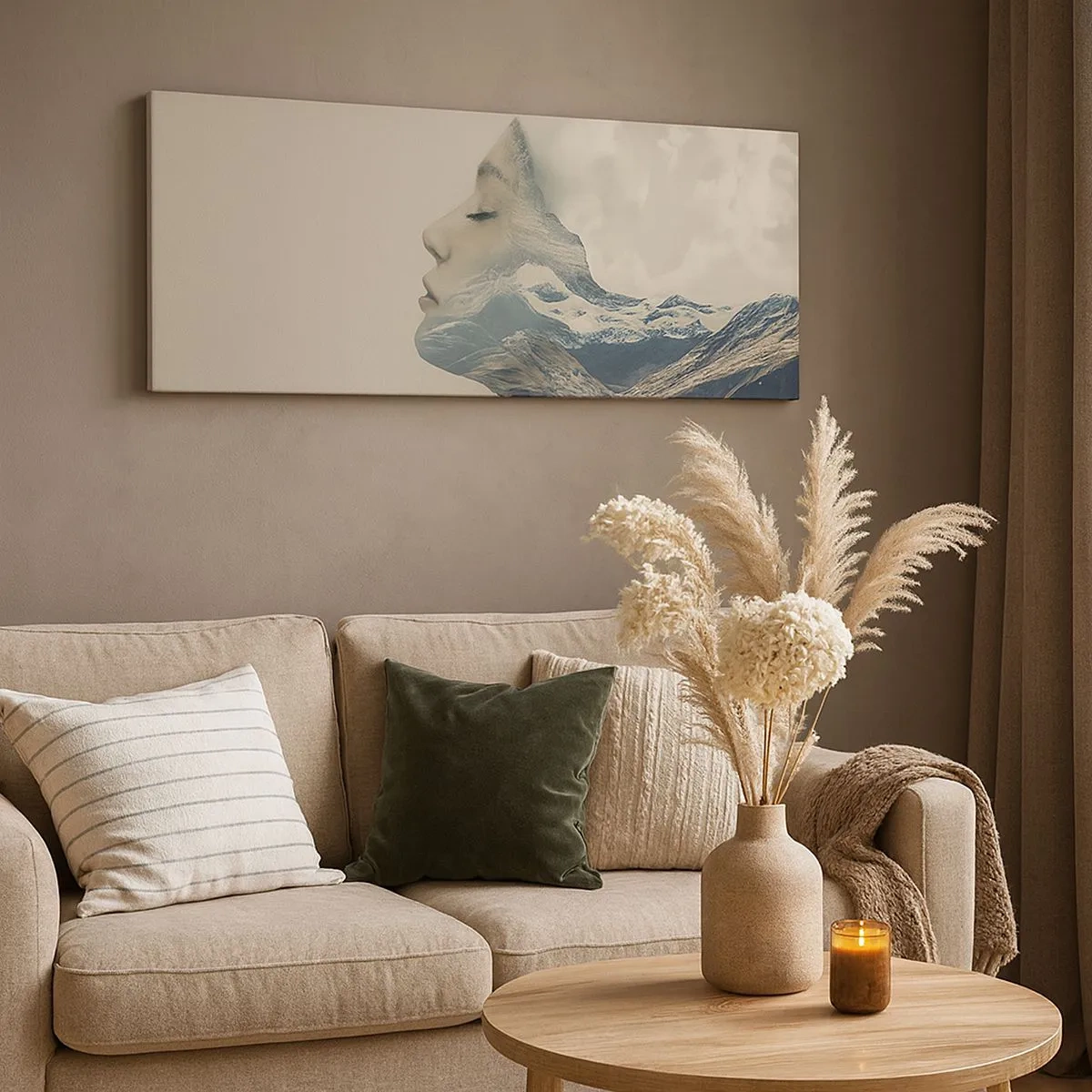 Canvastavla - Bild på duk - Elementens skönhet - 100x40 cm