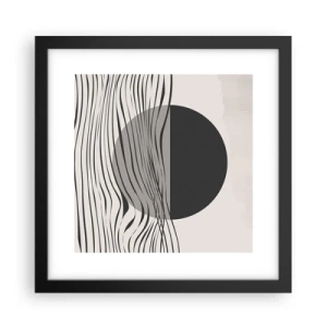 Affisch i svart ram - Halvdan komposition - 30x30 cm