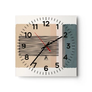 Väggklocka - Klocka på glas - Allt väl - 40x40 cm