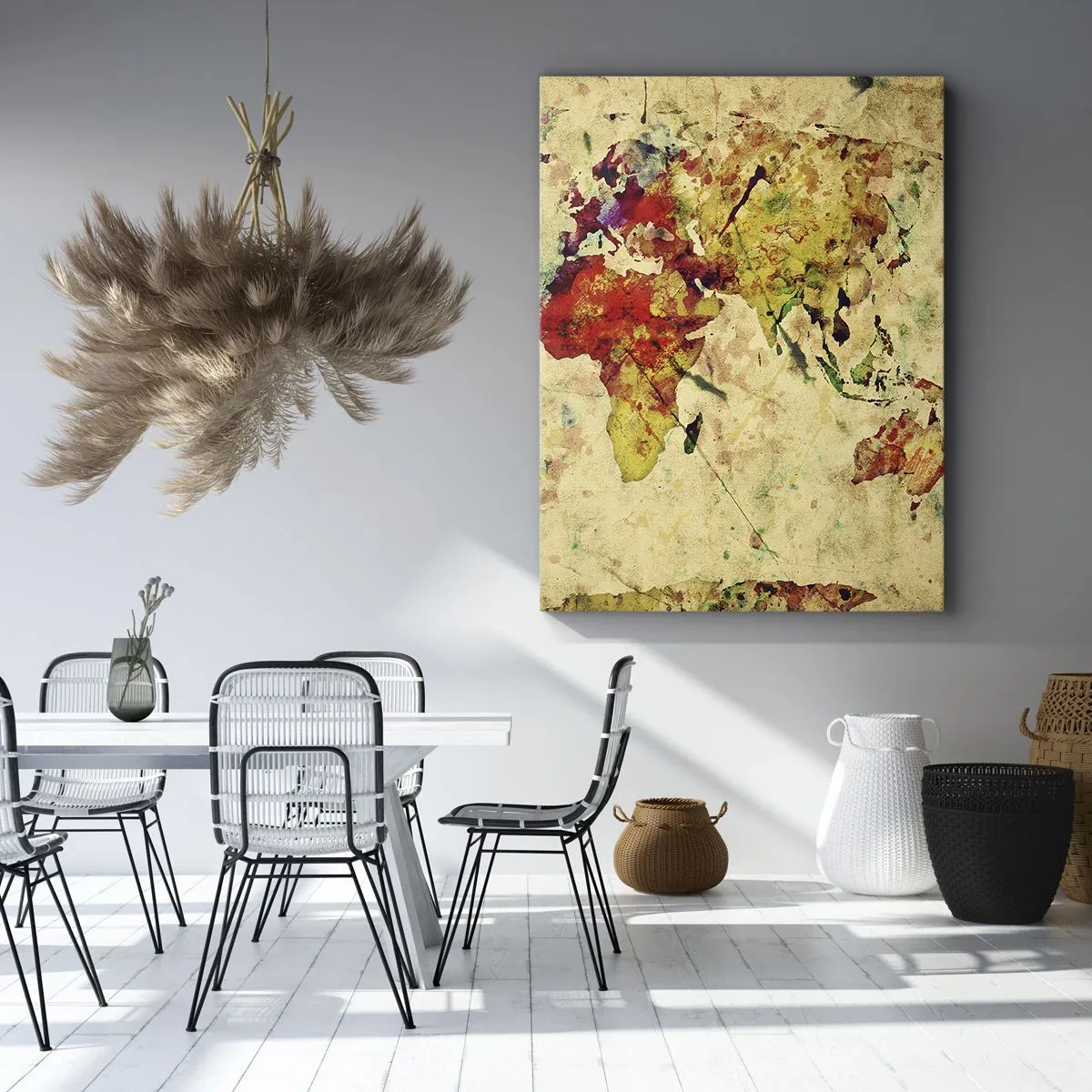 Canvastavla - Bild på duk - Livet som färgglatt kartpapper - 50x70 cm