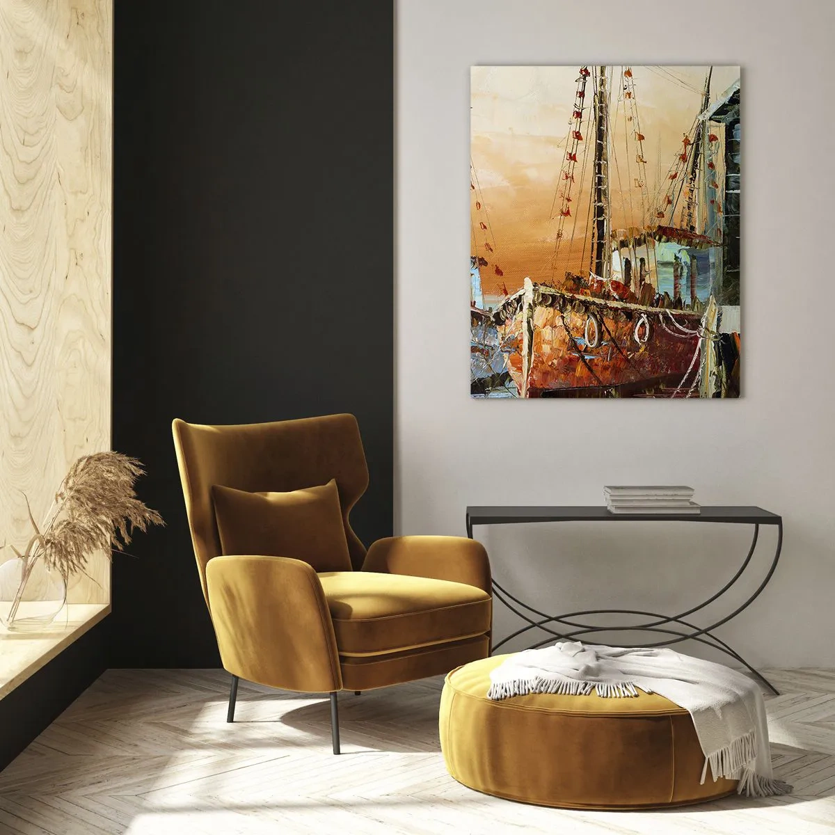 Glastavla - Bild på glas - Lugn hemresa - 50x70 cm
