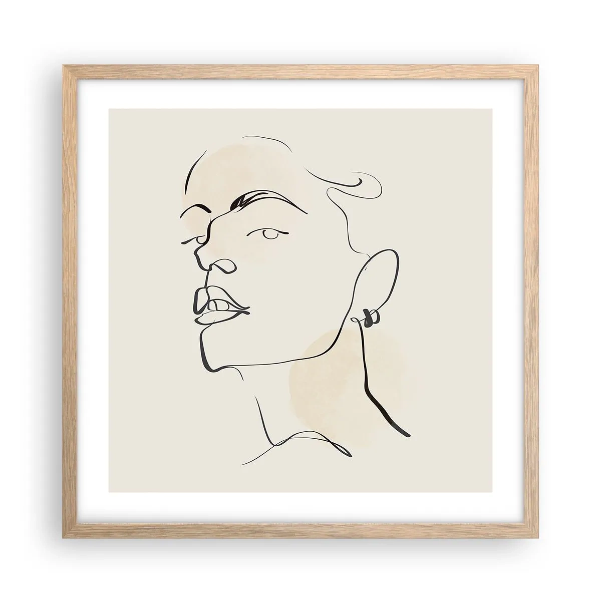 Affisch i ram av ljusek - Stolt blick - 50x50 cm