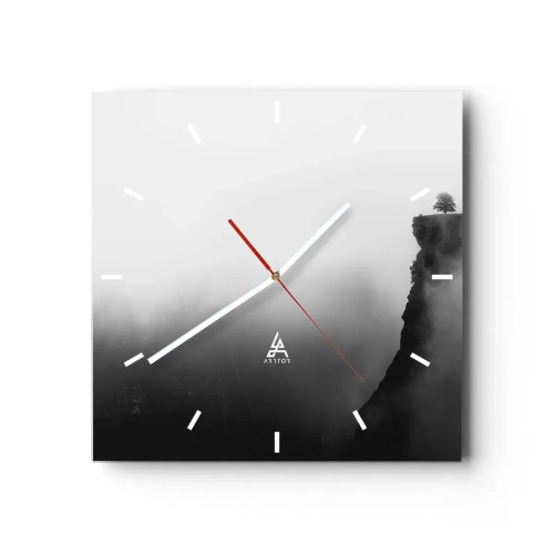 Väggklocka - Klocka på glas - På världens gräns - 40x40 cm