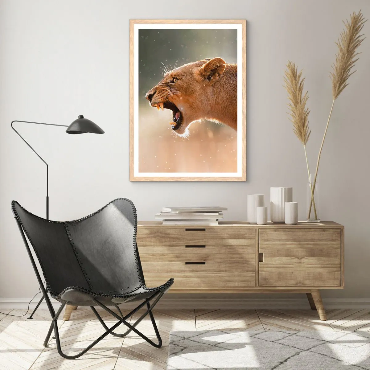 Affisch i ram av ljusek - Försök att inte lyssna - 30x40 cm