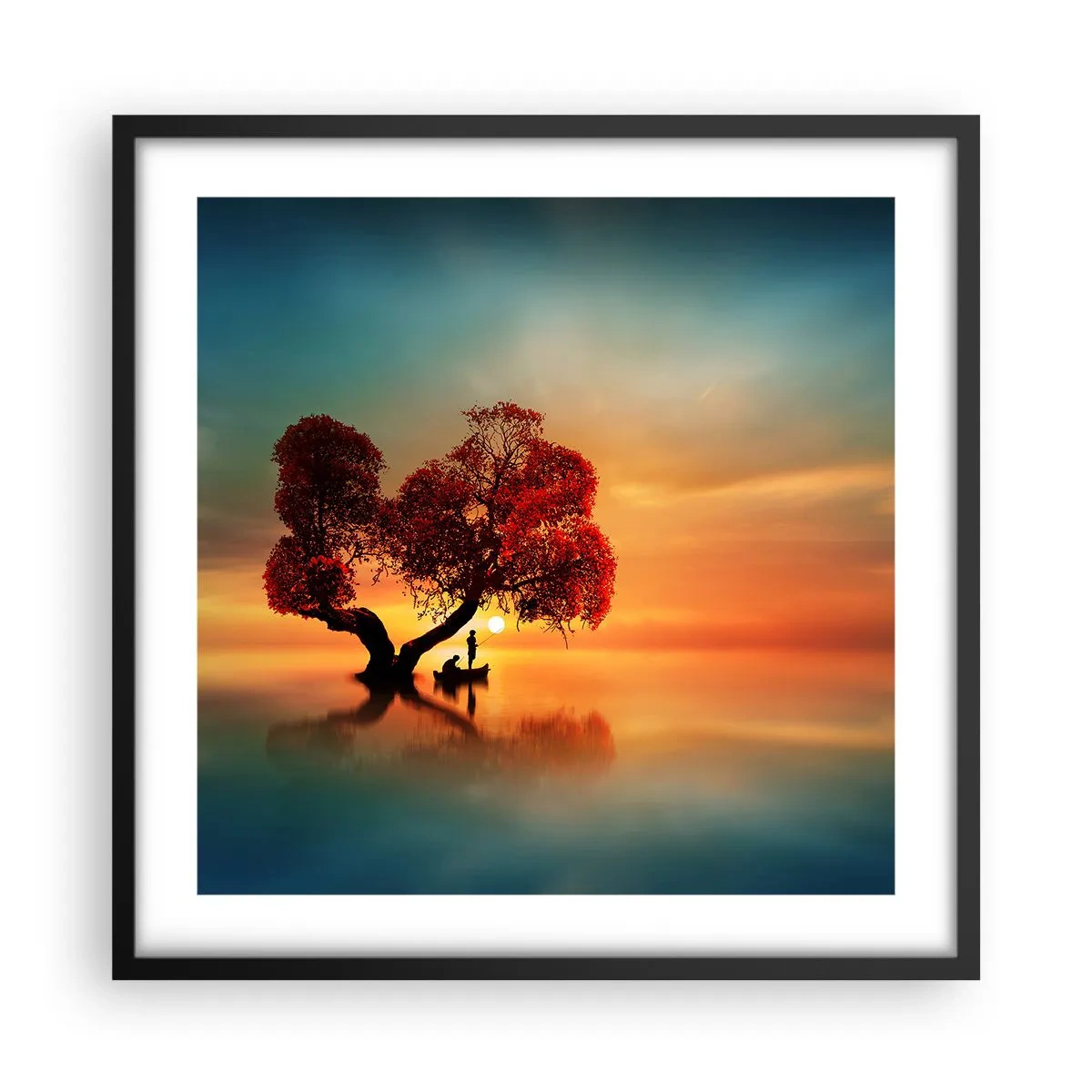 Affisch i svart ram - Avlägsen tystnad - 50x50 cm