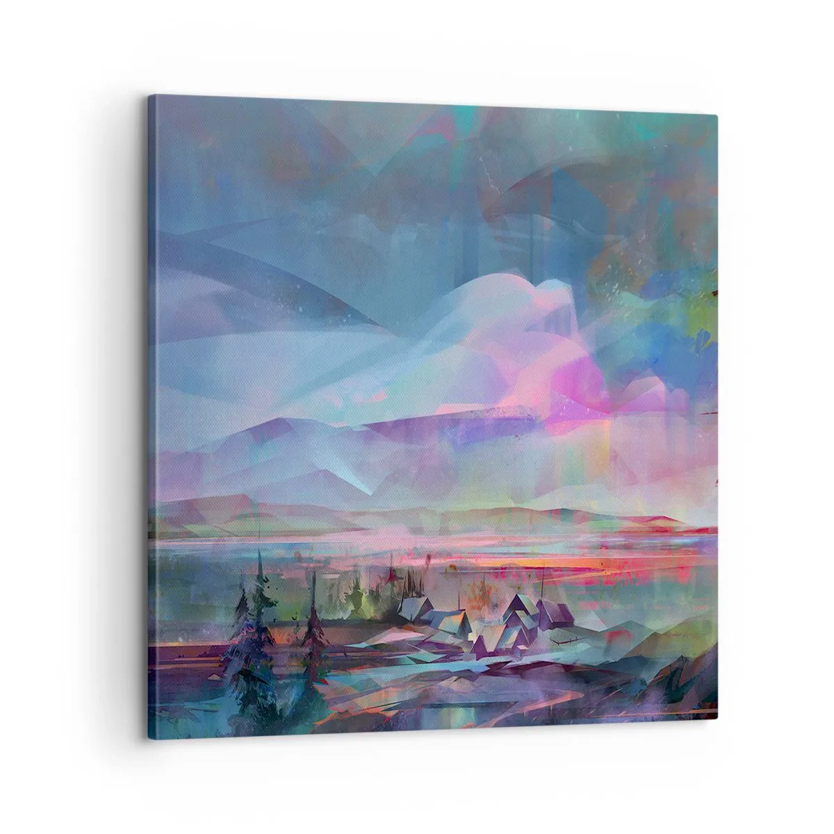 Canvastavla - Bild på duk - Under en vänlig himmel - 60x60 cm