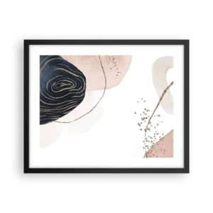 Affisch i svart ram - Allt flyter - 50x40 cm