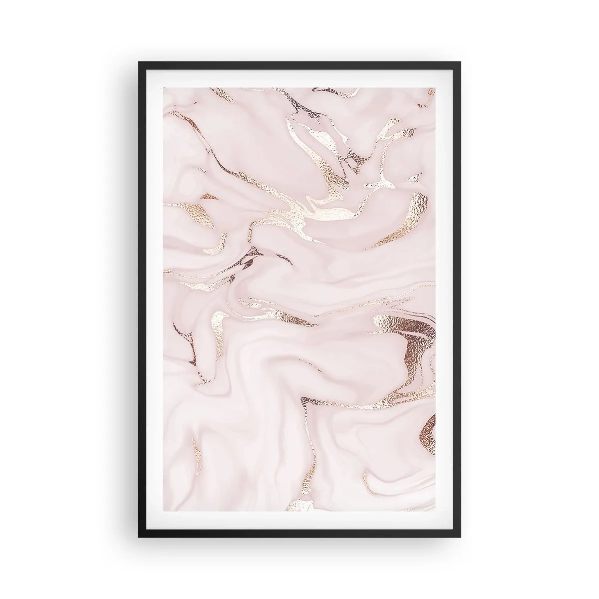 Affisch i svart ram - Rosa raseri - 61x91 cm