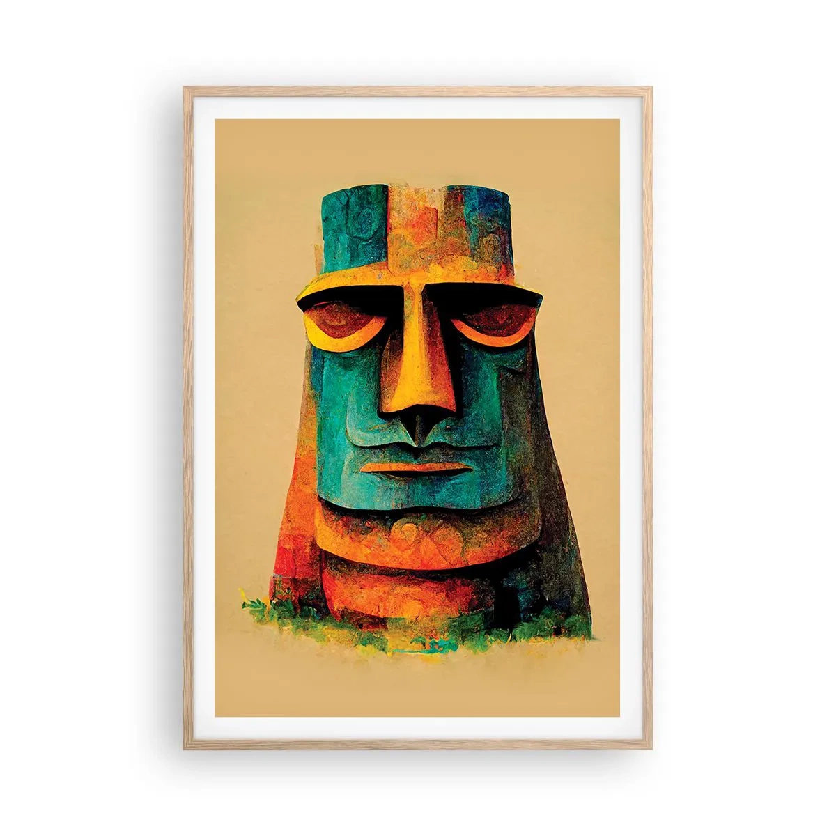 Affisch i ram av ljusek - Statylik, men ändå sympatisk - 70x100 cm