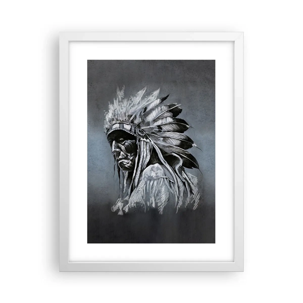 Affisch i vit ram - Tillbaka till rötterna - 30x40 cm