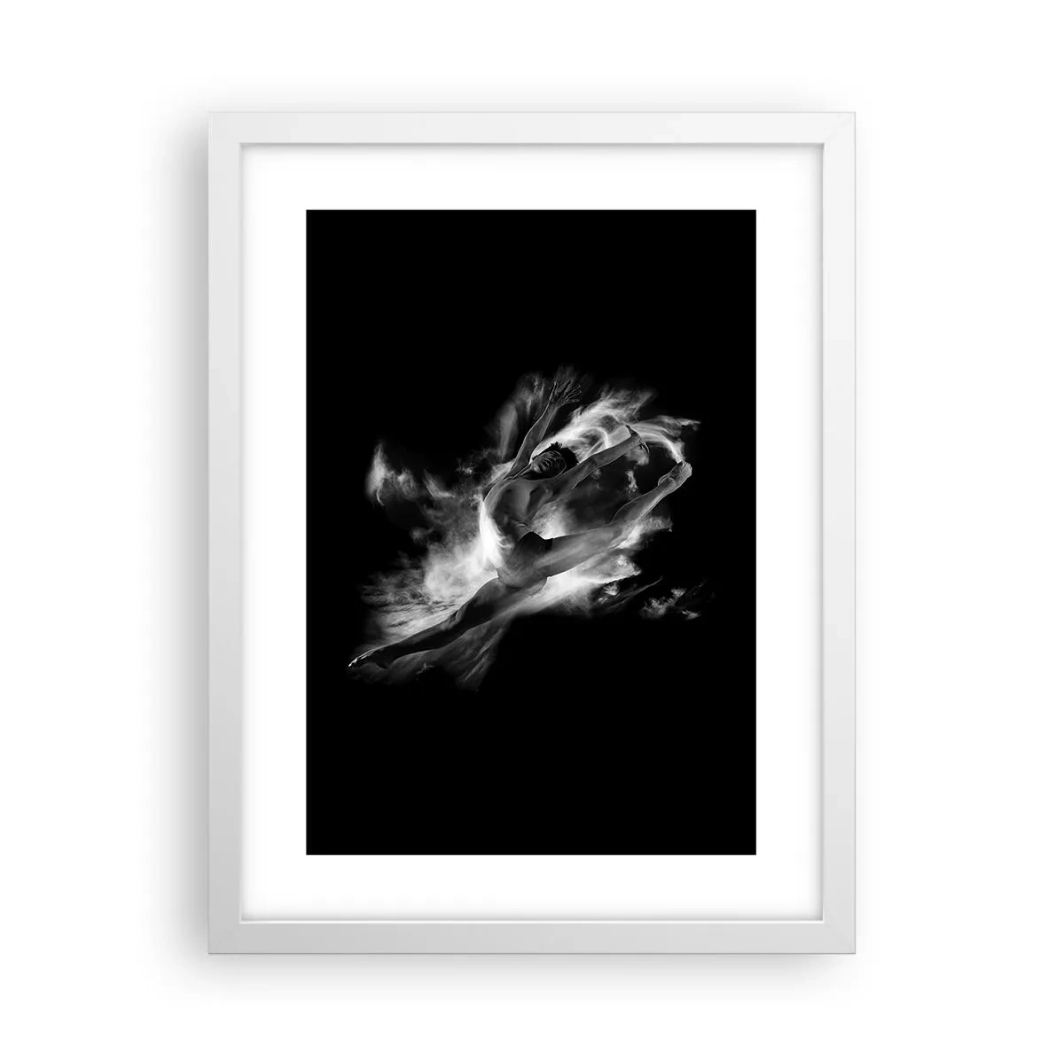 Affisch i vit ram - Fångad i luften - 30x40 cm