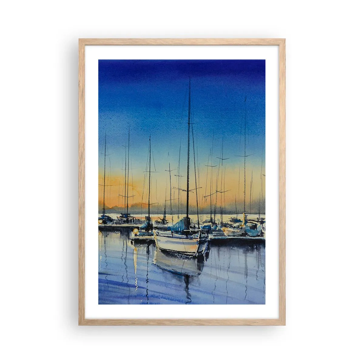 Affisch i ram av ljusek - Slutet på en bra dag - 50x70 cm