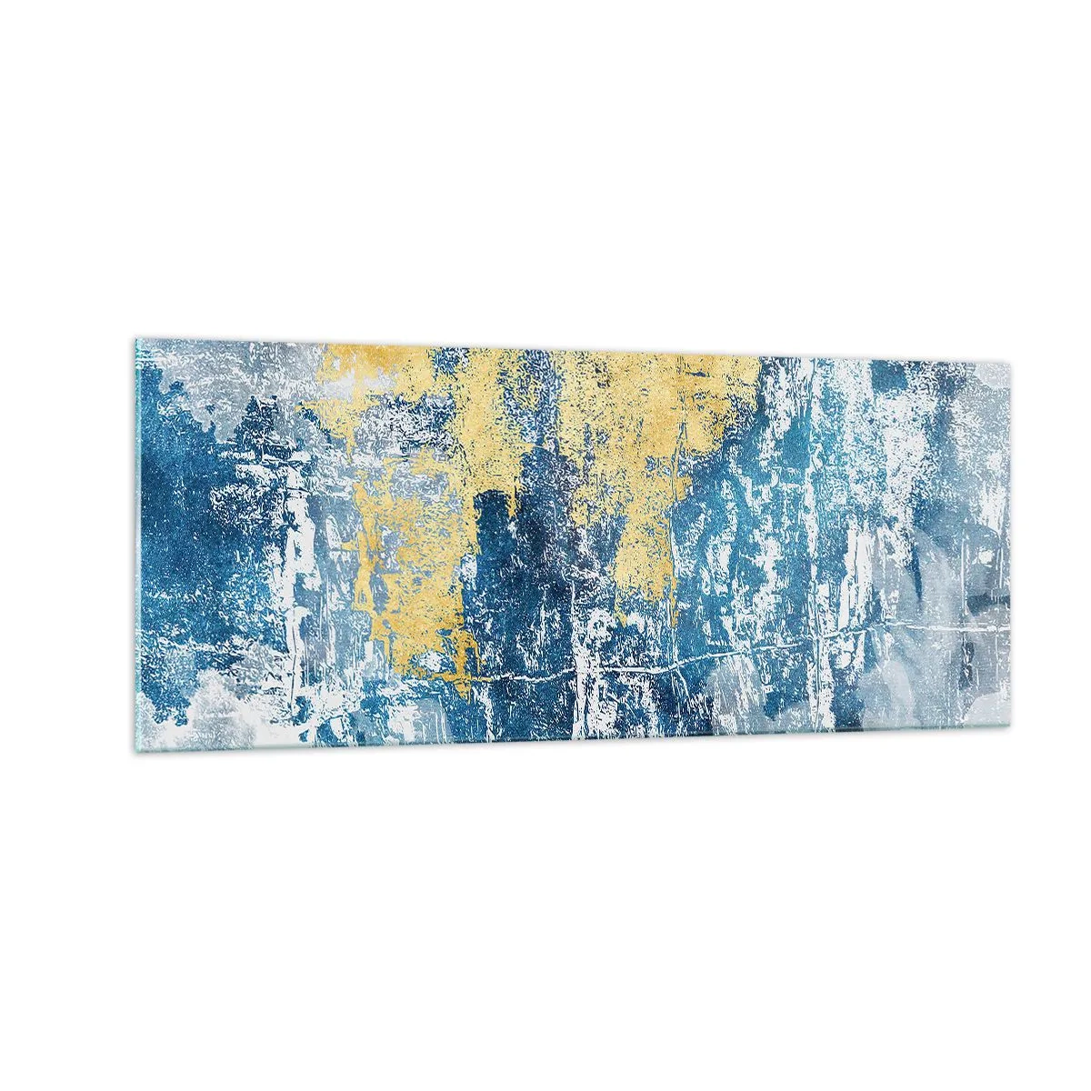 Glastavla - Bild på glas - En väderfylld abstraktion - 100x40 cm