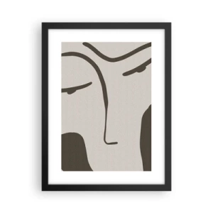 Affisch i svart ram - Som från en målning av Modigliani - 30x40 cm
