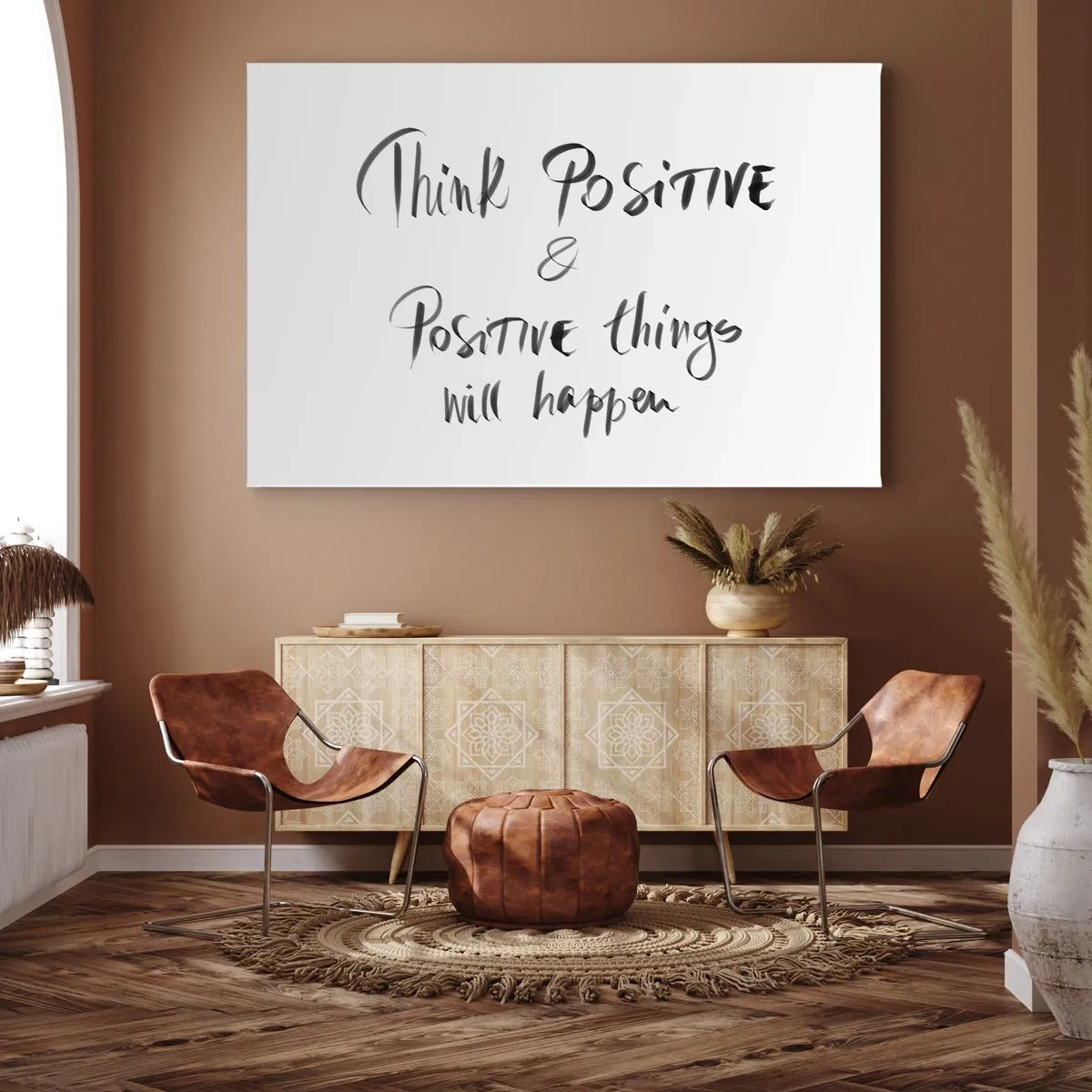 Canvastavla - Bild på duk - Inspirerande text i svart på vit bakgrund - 70x50cm - Hur ska man leva? - Modern väggdekoration för vardagsrum och sovrum ARTTOR