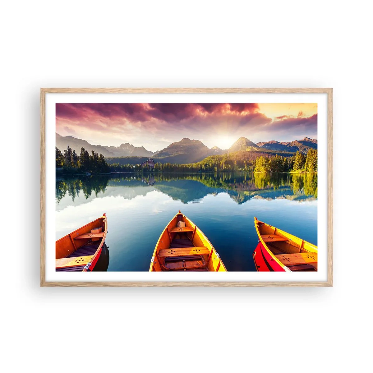 Affisch i ram av ljusek - Ingenting mot naturen - 91x61 cm