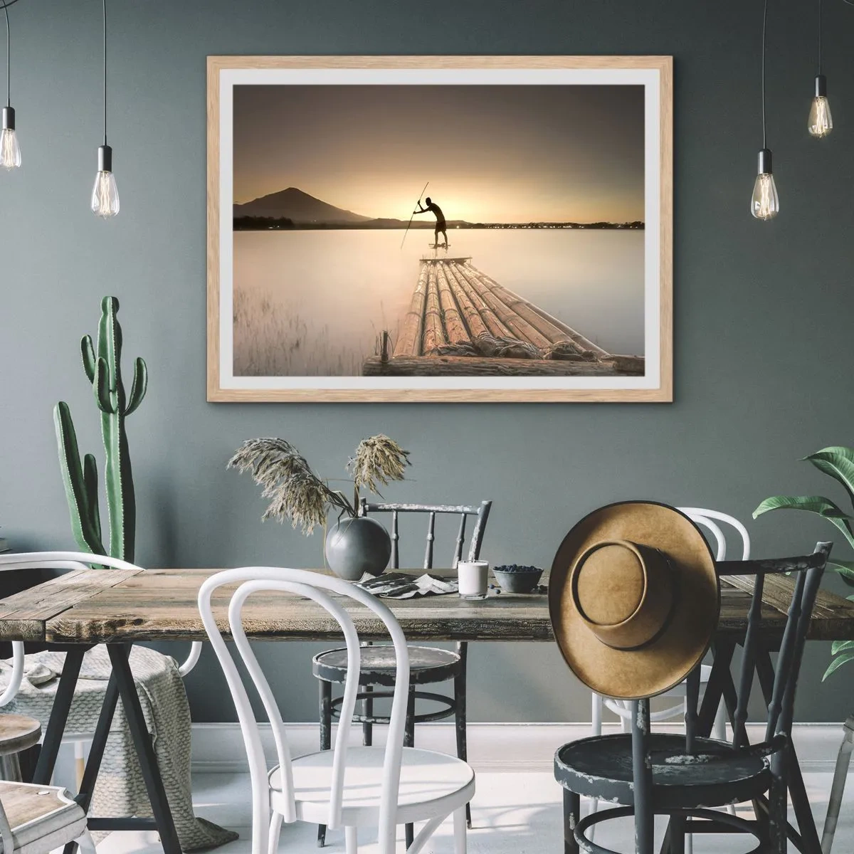 Affisch i ram av ljusek - Före avkoppling - 100x70 cm