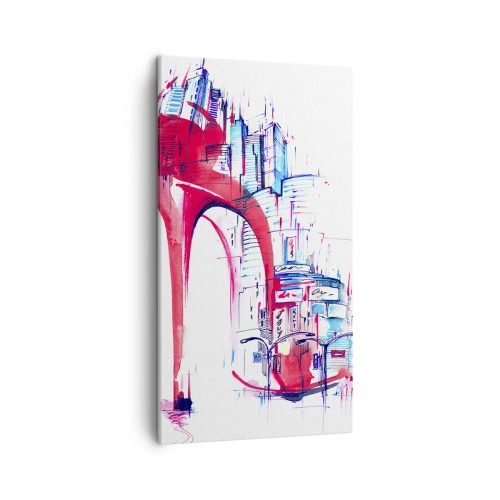 Canvastavla - Bild på duk - Storstadselegant - 45x80 cm