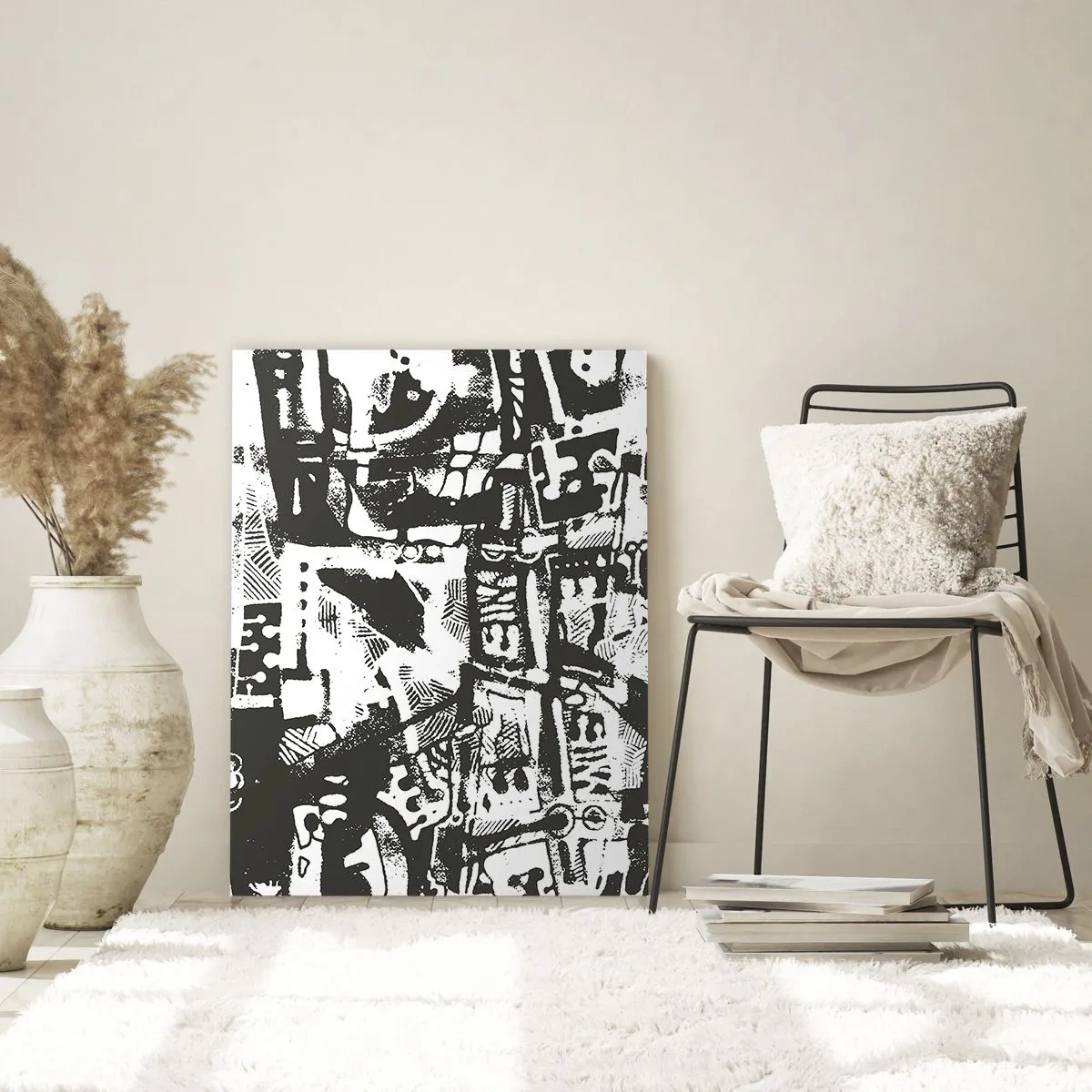 Glastavla - Bild på glas - Ordning eller kaos? - 70x100 cm