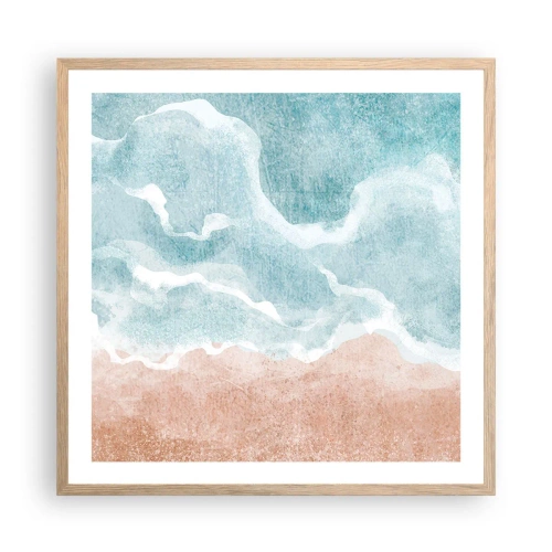 Affisch i ram av ljusek - Abstraktion i moln - 60x60 cm