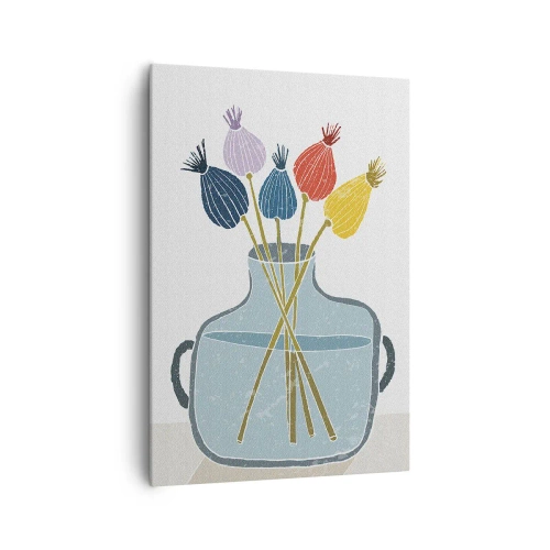 Canvastavla - Bild på duk - Vallmovas - 70x100 cm