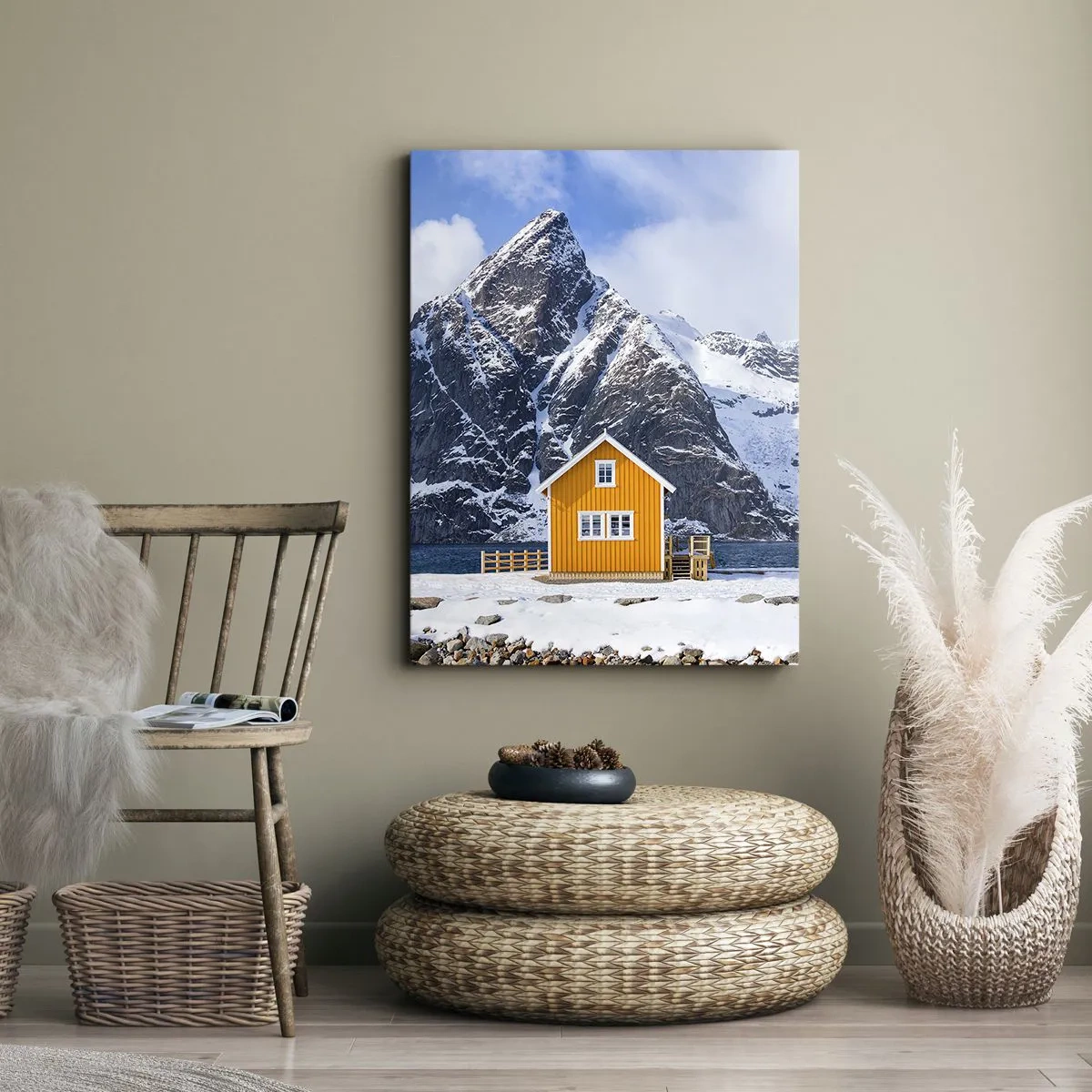 Canvastavla - Bild på duk - Skandinavisk semester - 50x70 cm