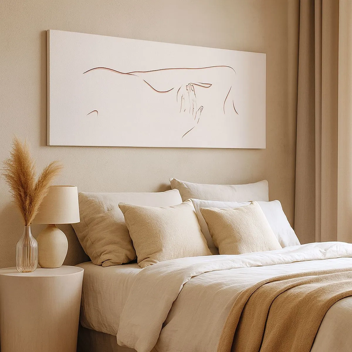 Canvastavla - Bild på duk - Begärans form - 100x40 cm