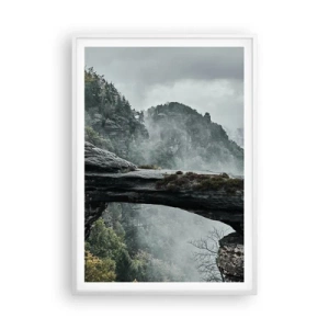 Affisch i vit ram - Äventyret är på väg att börja - 70x100 cm