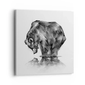 Canvastavla - Bild på duk - Roligt att se någon närstående - 40x40 cm