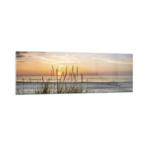 Glastavla - Bild på glas - Titta, tänk, känn - 160x50 cm