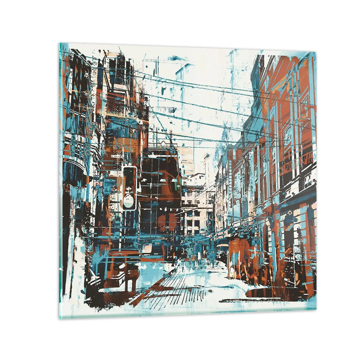 Glastavla - Bild på glas - Igenkänd stadsled - 30x30 cm