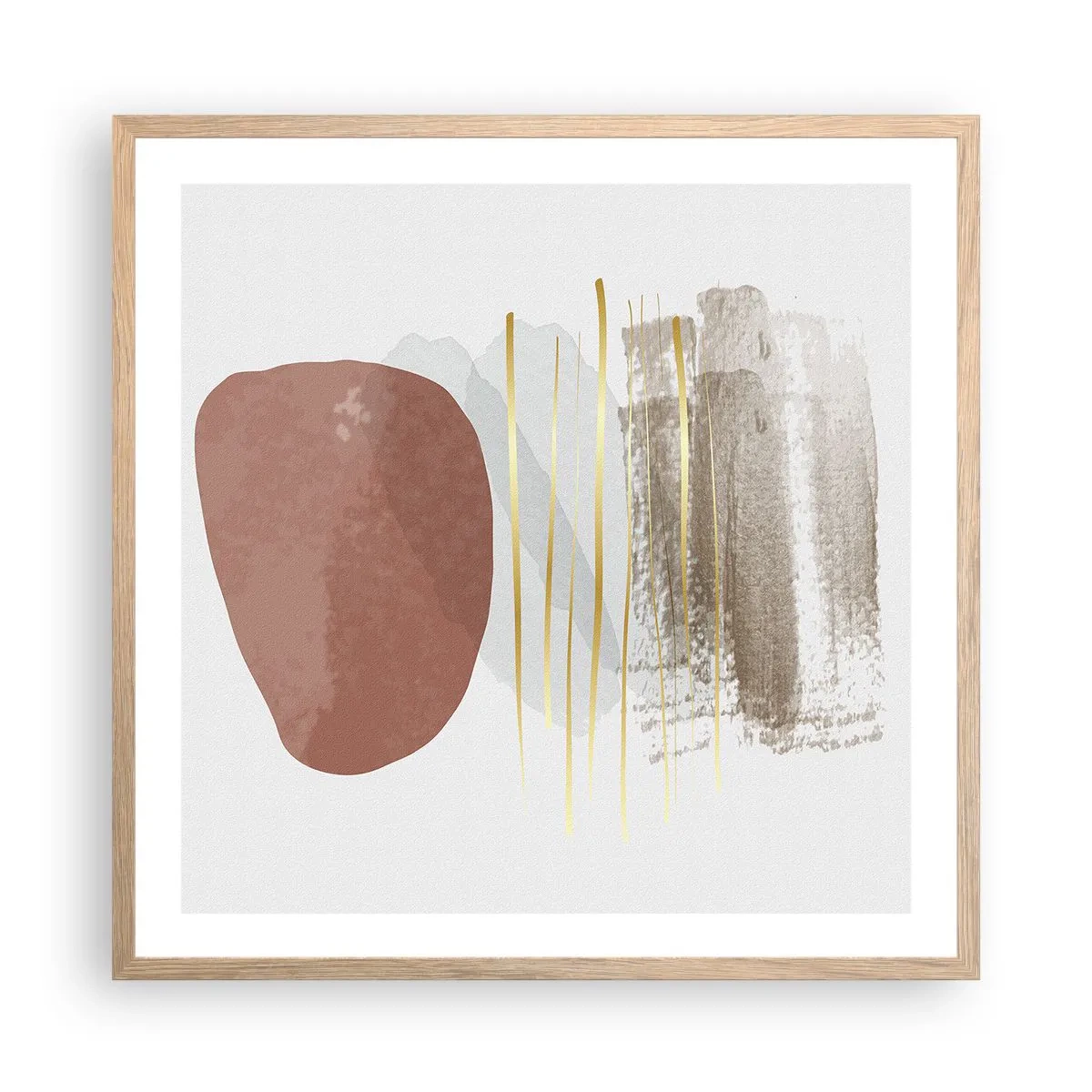 Affisch i ram av ljusek - Abstrakt pelargång - 60x60 cm