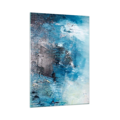 Glastavla - Bild på glas - Blå rapsodi - 50x70 cm