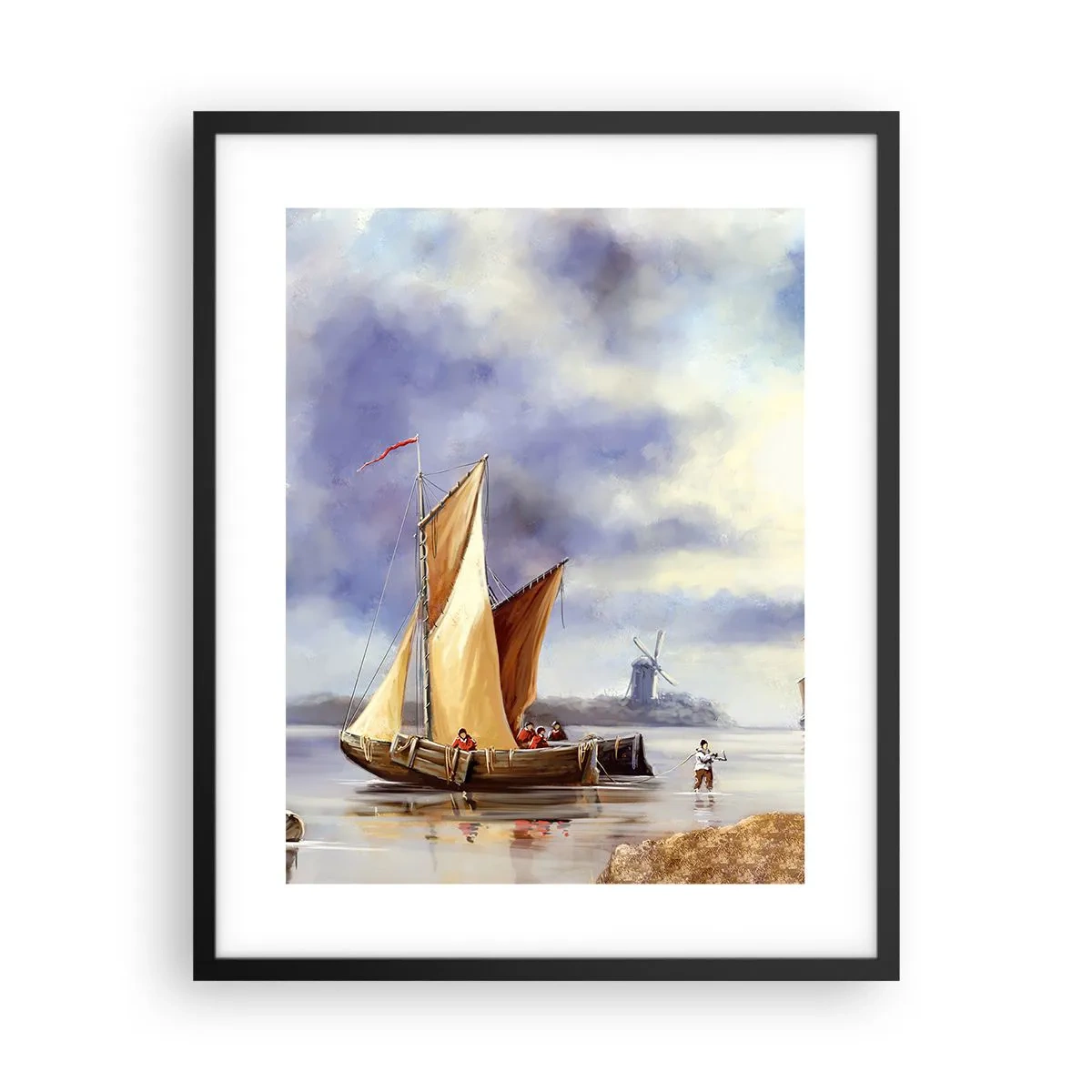 Affisch i svart ram - Seglarnas hemkomst - 40x50 cm