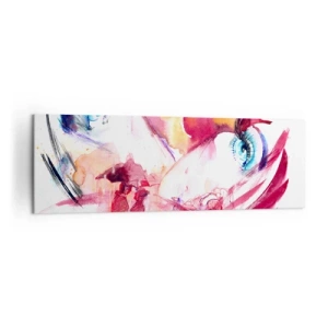 Canvastavla - Bild på duk - Världen blommar i närheten - 160x50 cm