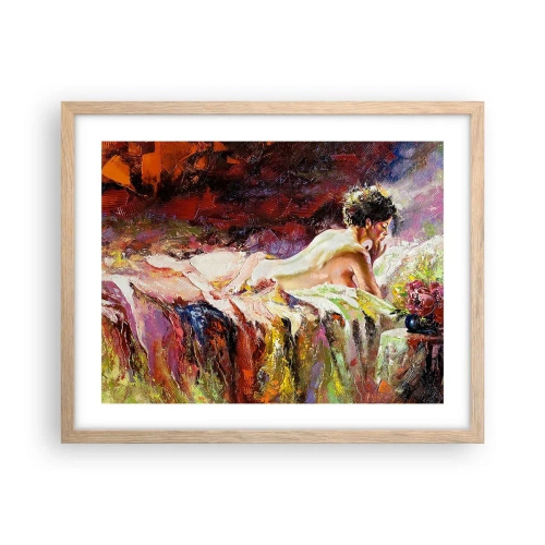 Affisch i ram av ljusek - Venus försänkt i sina tankar - 50x40 cm