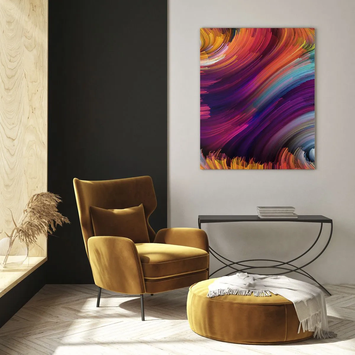 Glastavla - Bild på glas - Början av en ny värld - 80x120 cm