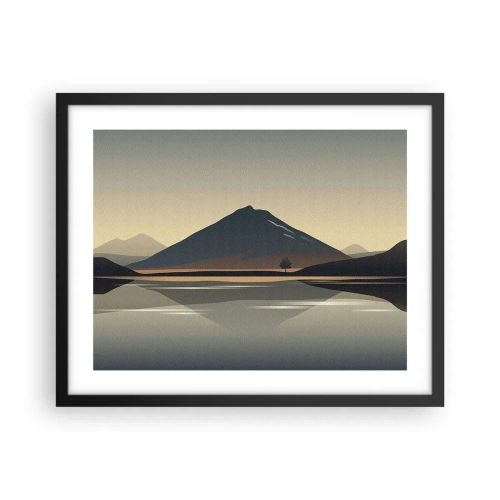 Affisch i svart ram - Spegelbild - 50x40 cm