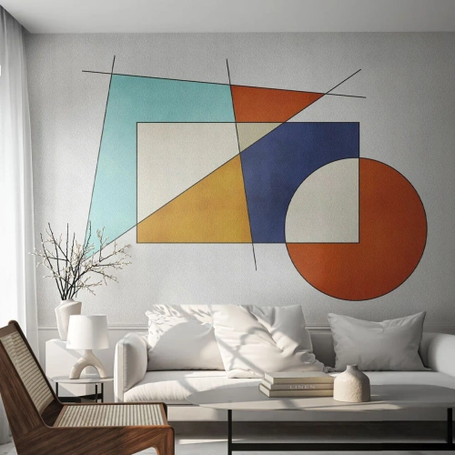Fototapet på mått Premium Sand - Abstraktion: modernistiskt nöje - Geometrisk, Modern, Minimalism