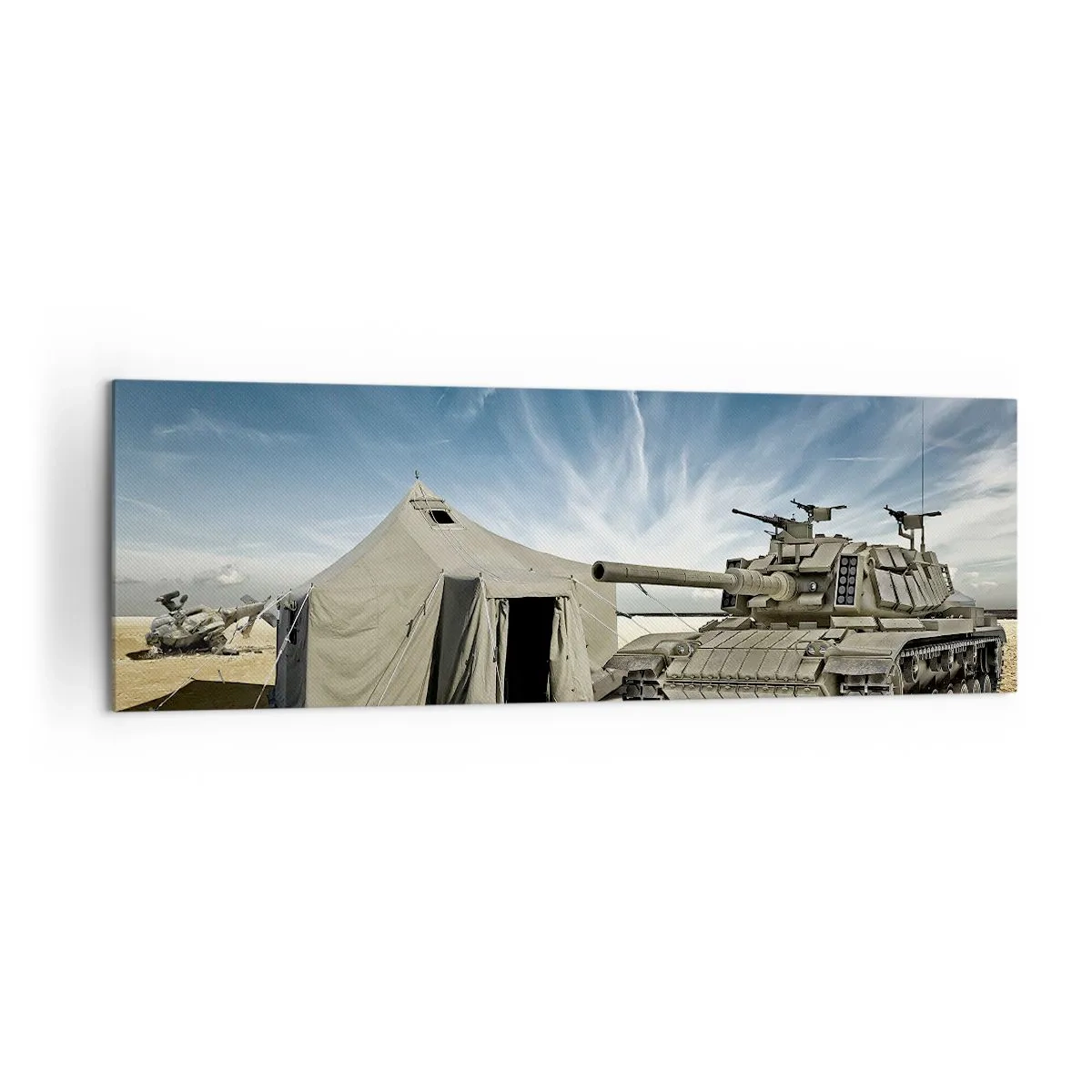 Canvastavla - Bild på duk - Militär dröm - 160x50 cm